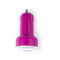 CARGADOR COCHE USB DENOM - CÓDIGO 4950 - COLOR FUCSIA.