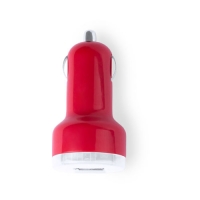 CARGADOR COCHE USB DENOM - CÓDIGO 4950 - COLOR ROJO.