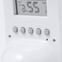 Botones de estación meteorológica grises. 