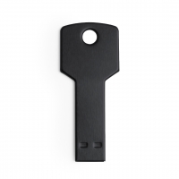 Memoria USB con forma de llave en color negro.