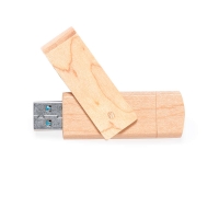 Sistema giratorio de USB en color natural.
