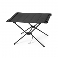 Mesa desplegable en color negro.