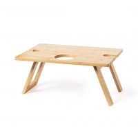 Mesa desplegable de bambú. 