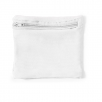 Muñequera de microfibra para deportes en color blanco con zipper.