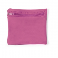 Muñequera de microfibra para deportes en color fucsia con zipper.