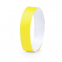 Pulsera para eventos de fibra en color amarillo.