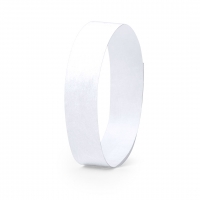 Pulsera para eventos de fibra en color blanco.