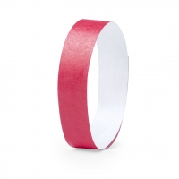 Pulsera para eventos de fibra en color rojo.