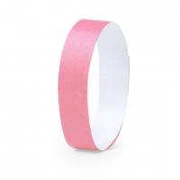 Pulsera para eventos de fibra en color rosa.
