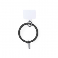 Soporte para dispositivos electrónicos de forma de pulsera en color negro.