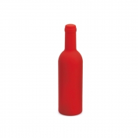 Set dentro de botella simulación de vino en color rojo.