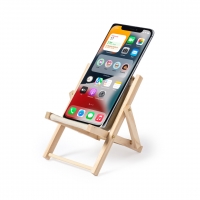 Teléfono sobre soporte en forma de silla. 